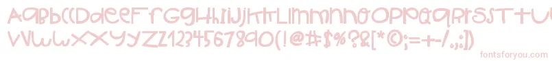 HelloIshBig-Schriftart – Rosa Schriften auf weißem Hintergrund