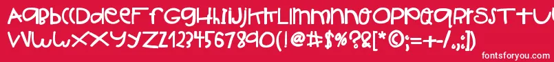 HelloIshBig Font – White Fonts on Red Background
