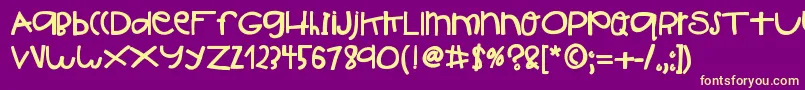 HelloIshBig Font – Yellow Fonts on Purple Background