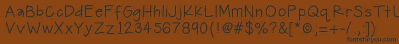 HelloJourney Font – Black Fonts on Brown Background