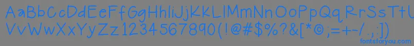 HelloJourney Font – Blue Fonts on Gray Background