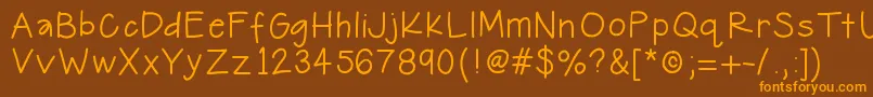 HelloJourney Font – Orange Fonts on Brown Background