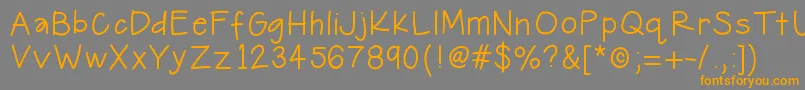 HelloJourney Font – Orange Fonts on Gray Background