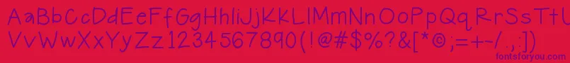 HelloJourney Font – Purple Fonts on Red Background