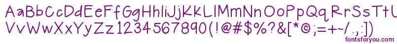 HelloJourney Font – Purple Fonts on White Background