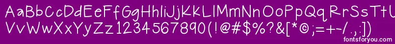 HelloJourney Font – White Fonts on Purple Background