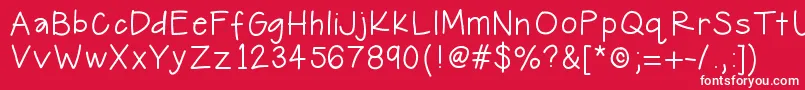 HelloJourney Font – White Fonts on Red Background
