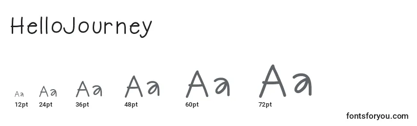 Размеры шрифта HelloJourney