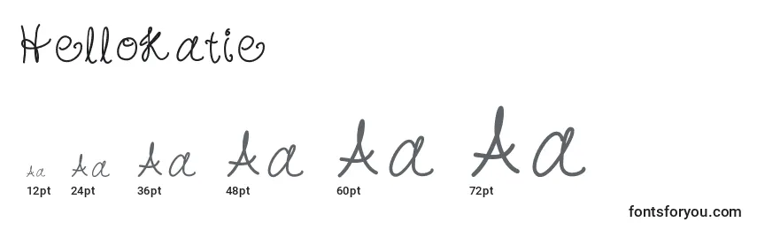 HelloKatie Font Sizes