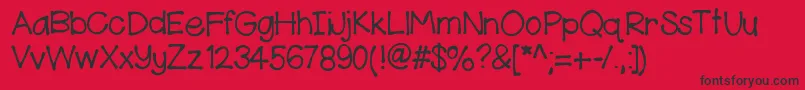 HelloKennedy Font – Black Fonts on Red Background