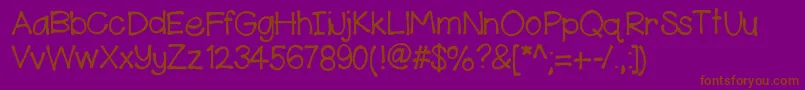 HelloKennedy Font – Brown Fonts on Purple Background