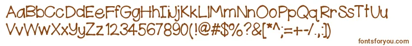 Шрифт HelloKennedy – коричневые шрифты на белом фоне