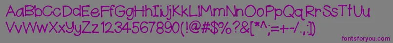 HelloKennedy Font – Purple Fonts on Gray Background