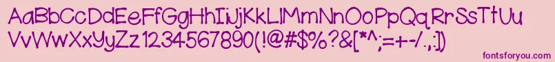 More about HelloKennedy Font HelloKennedy Font – Purple Fonts on Pink Background