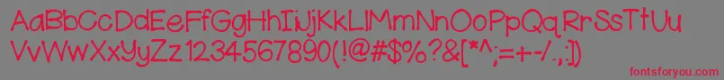 HelloKennedy Font – Red Fonts on Gray Background