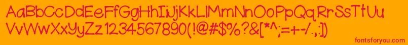 HelloKennedy Font – Red Fonts on Orange Background