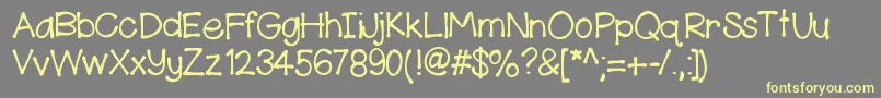 Шрифт HelloKennedy – жёлтые шрифты на сером фоне