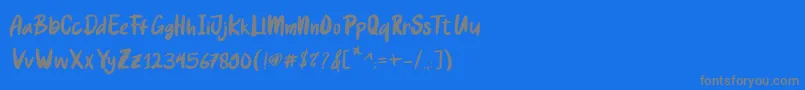Hellokids Font – Gray Fonts on Blue Background