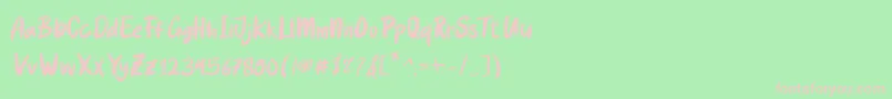 Hellokids Font – Pink Fonts on Green Background