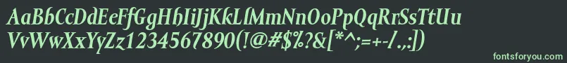 MramortextBolditalic Font – Green Fonts on Black Background