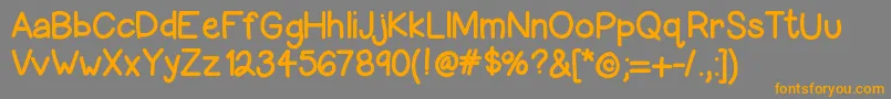 HelloLori Font – Orange Fonts on Gray Background