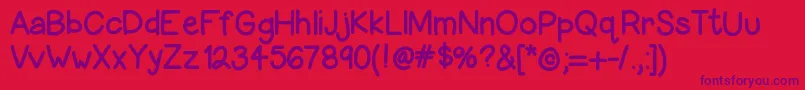 HelloLori Font – Purple Fonts on Red Background