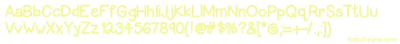 Więcej informacji o czcionce HelloLori Czcionka HelloLori – żółte czcionki