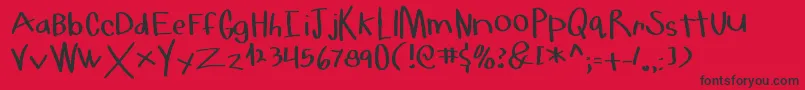 HelloMilkMoney Font – Black Fonts on Red Background