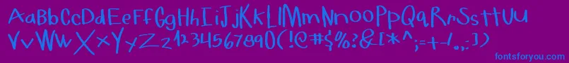 HelloMilkMoney Font – Blue Fonts on Purple Background