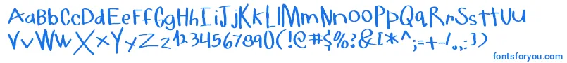 HelloMilkMoney Font – Blue Fonts on White Background