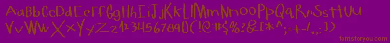 HelloMilkMoney Font – Brown Fonts on Purple Background