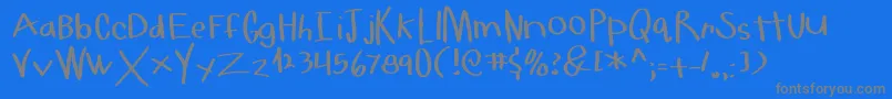 HelloMilkMoney Font – Gray Fonts on Blue Background