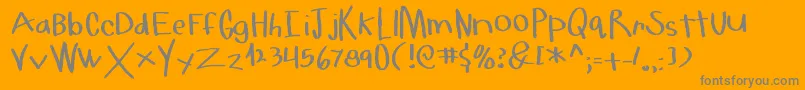 Weitere Informationen zur HelloMilkMoney-Schriftart HelloMilkMoney-Schriftart – Graue Schriften auf orangefarbenem Hintergrund