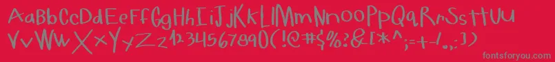 HelloMilkMoney Font – Gray Fonts on Red Background