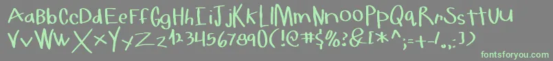 HelloMilkMoney Font – Green Fonts on Gray Background