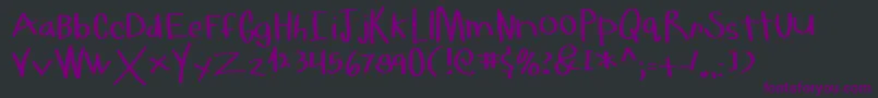 HelloMilkMoney Font – Purple Fonts on Black Background
