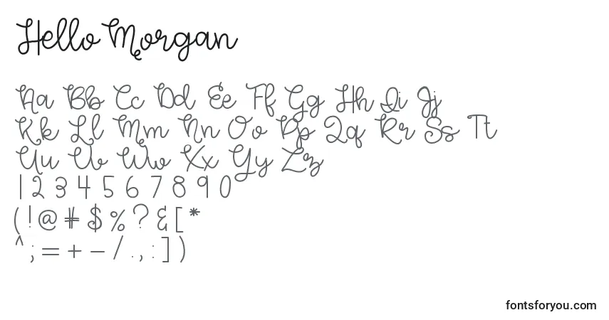 HelloMorgan Font – alphabet, numbers, special characters
