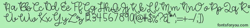 HelloMorgan Font – Black Fonts on Green Background
