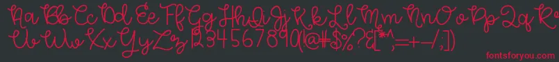 HelloMorgan Font – Red Fonts on Black Background