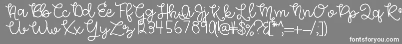 HelloMorgan Font – White Fonts on Gray Background