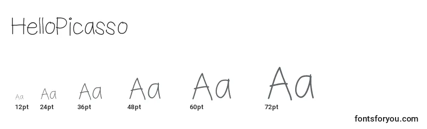 HelloPicasso Font Sizes