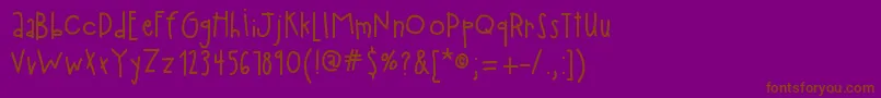 HelloPlayground Font – Brown Fonts on Purple Background