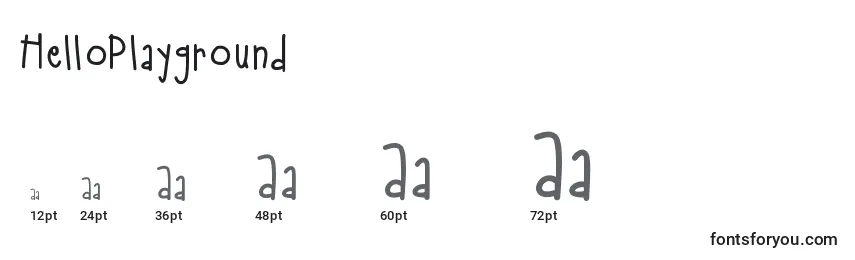 HelloPlayground Font Sizes
