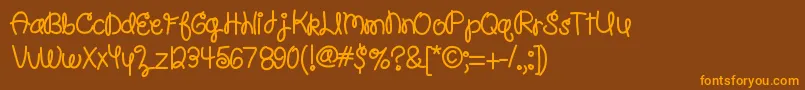 HelloPoolNoodle Font – Orange Fonts on Brown Background