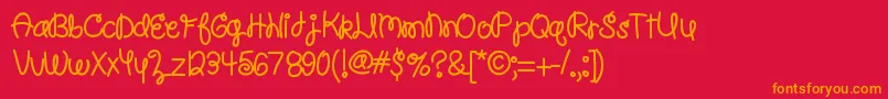 HelloPoolNoodle Font – Orange Fonts on Red Background