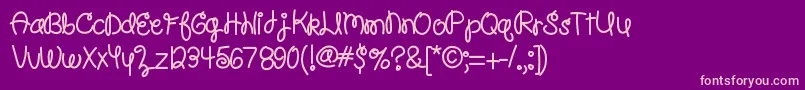 HelloPoolNoodle Font – Pink Fonts on Purple Background