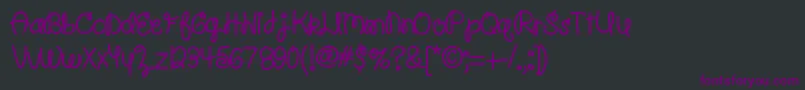 Шрифт HelloPoolNoodle – фиолетовые шрифты на чёрном фоне