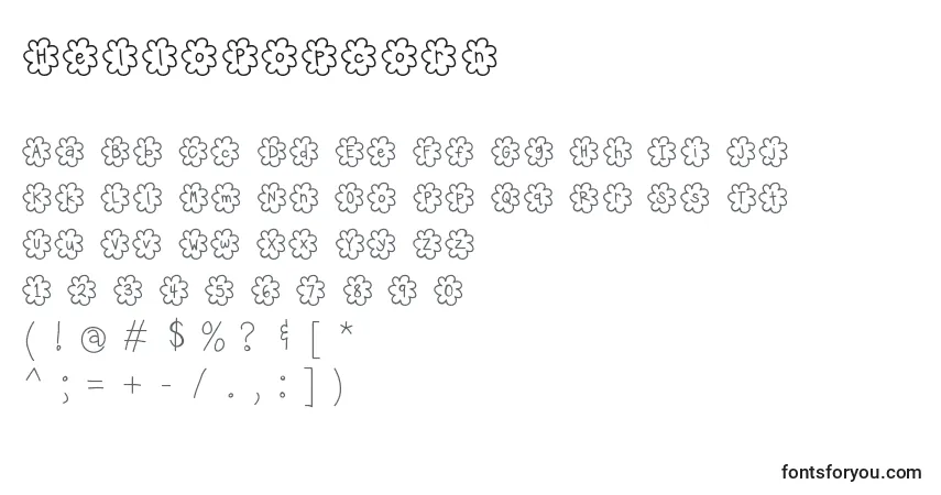 HelloPopcorn-fontti – aakkoset, numerot, erikoismerkit
