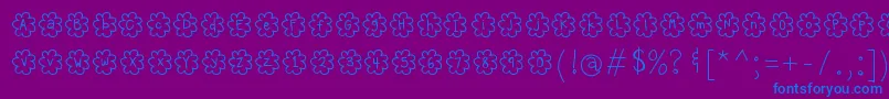 HelloPopcorn Font – Blue Fonts on Purple Background