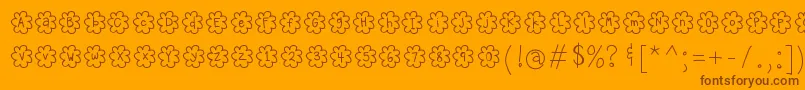 HelloPopcorn Font – Brown Fonts on Orange Background